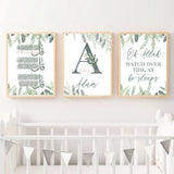 Personalised Leafy Frames - trio