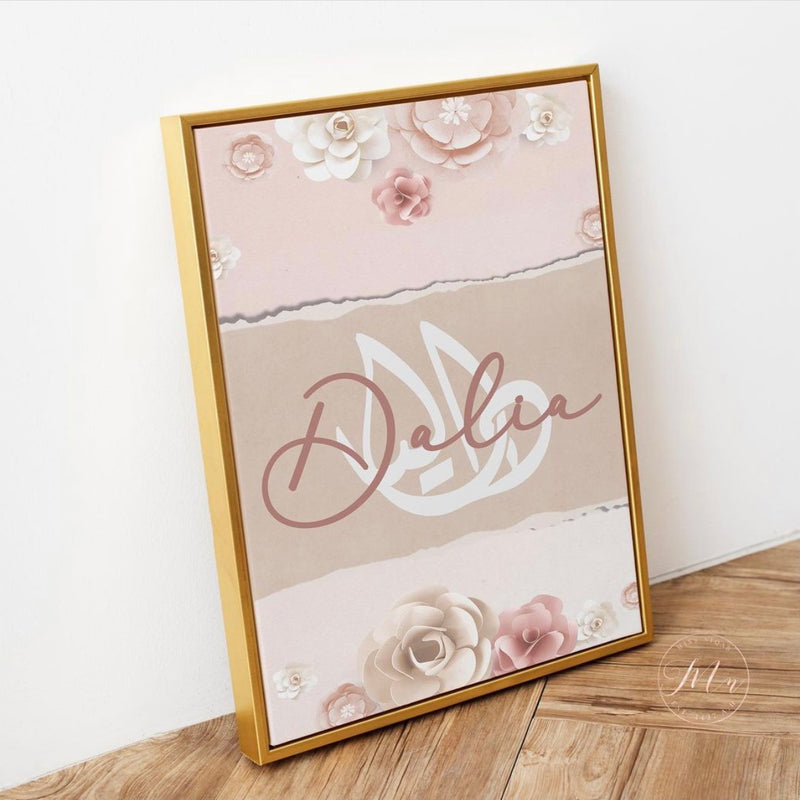 Personalised Frame - Pink Floral