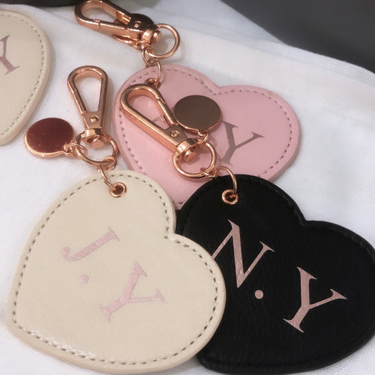 Personalised heart keyring